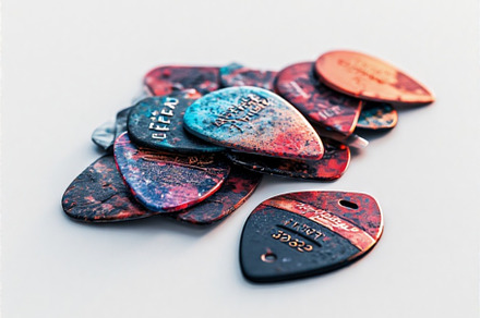 Guitar pick stock image, a Photo by ComfortQ