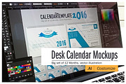 Desk Calendar 2016 Mockups, a Print Template by The Sakeet (Thumbnail 2 of 5)