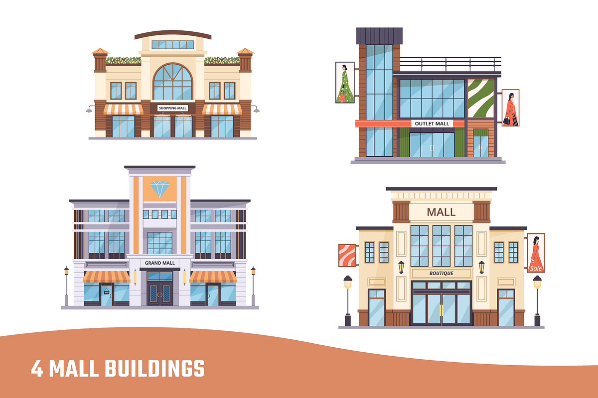 95 Urban, Rural, Municipal Buildings, an Object Illustration by IuliiaSavko (Photo 11 of 14)
