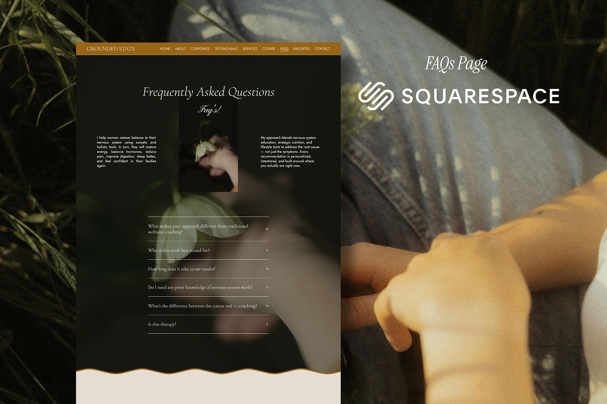 Somatic Wellness Website Template, a Squarespace Template by Solana Creative Co. (Photo 7 of 10)