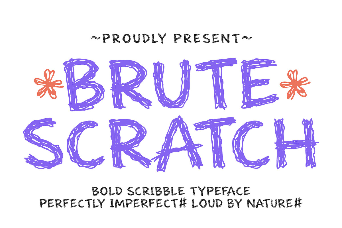 BRUTE SCRATCH – Scribble Display, a Handwritten Font by decographstud (Photo 1 of 7)