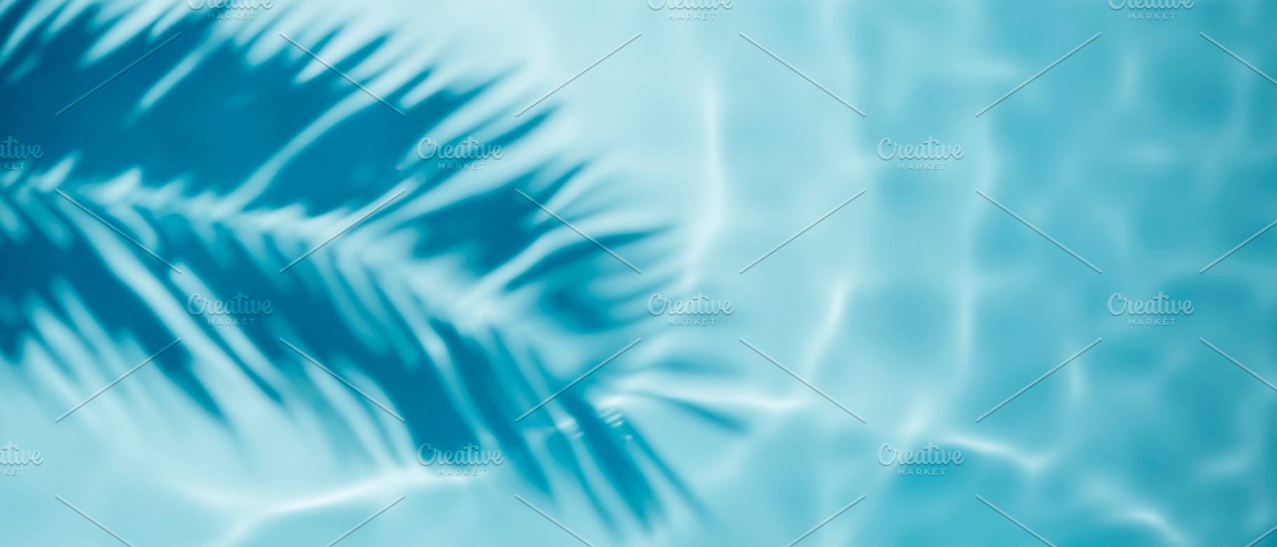 Pool water and coconut palm shadow, a Holiday Photo by hitdelight