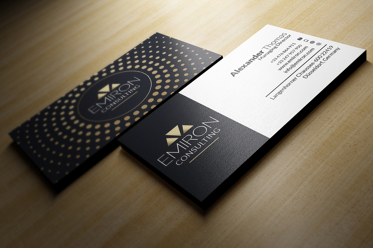 Elegant Gold Business Card, a Business Card Template by Marvel (Photo 2 of 5)