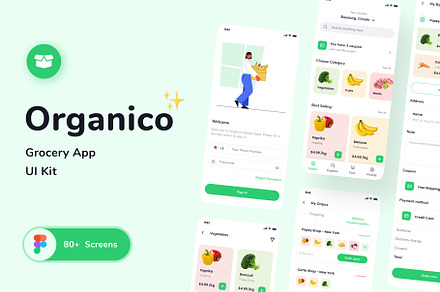 Organico Grocery App UI KIT