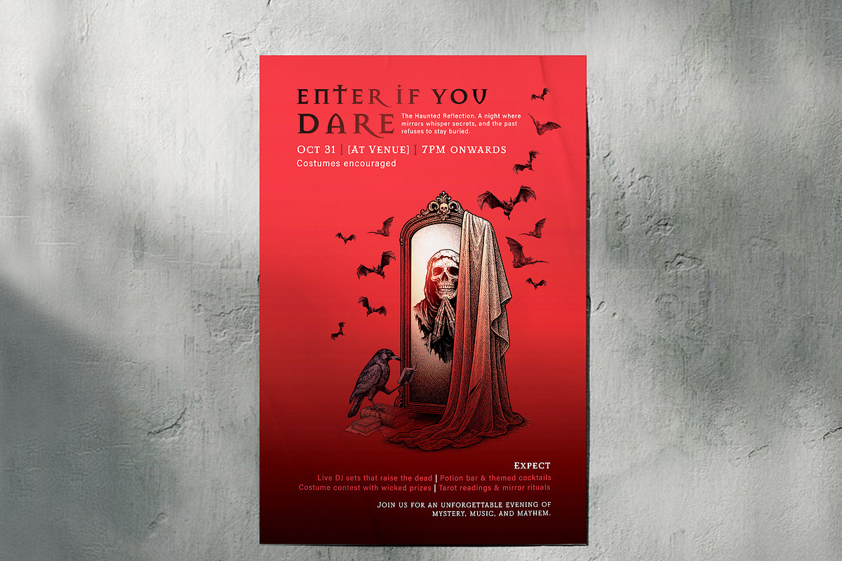Editable Halloween Poster preview 3