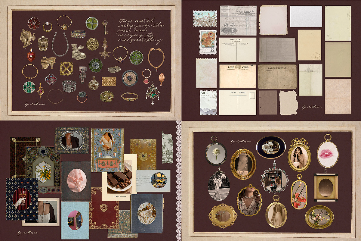 4 in 1: Vintage Collage Bundle, an Object Graphic by Lidberia (Photo 7 of 12)