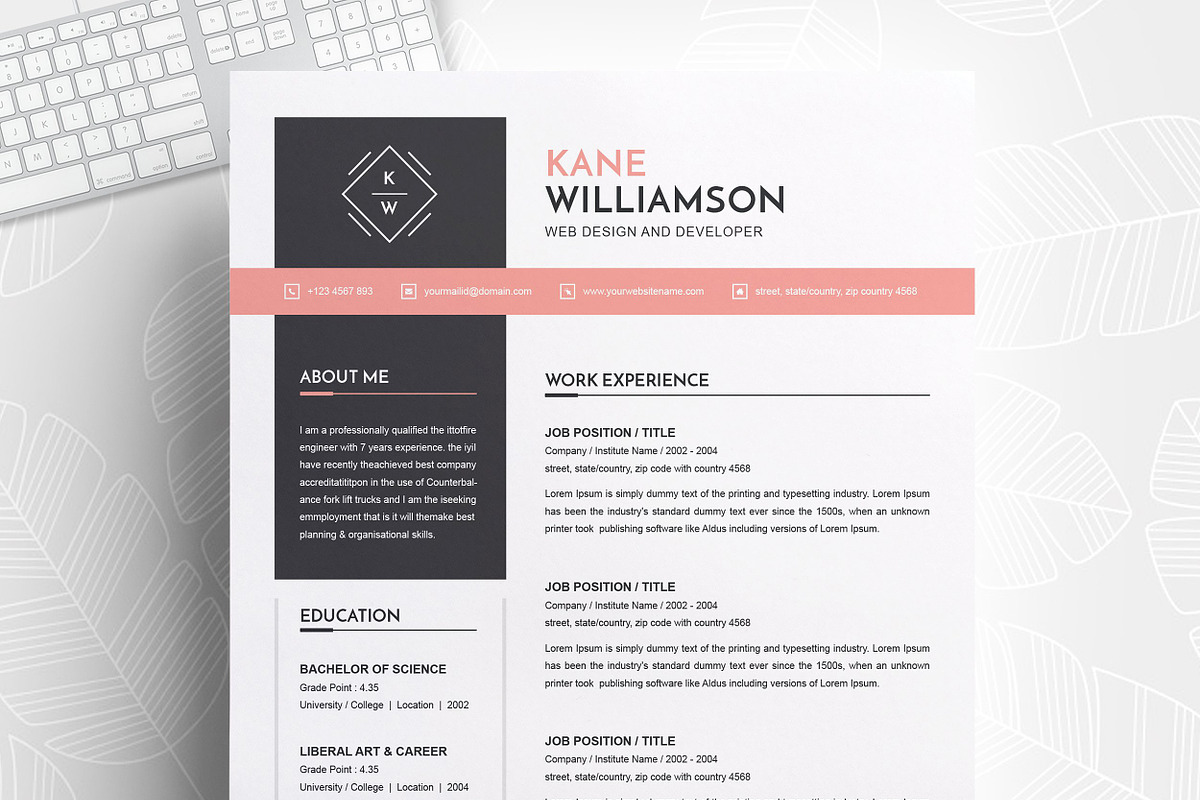 Resume/CV Bundle | 200+ for $29, a Resume Template by ResumeInventor (Photo 31 of 207)