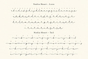 Nadia Heart Script Font with Swash, a Script Font by Typebae (Thumbnail 2 of 9)