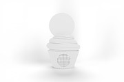 Cartoon I Heart Mom Cupcake Mockup, a Merchandise Mockup by Qaleb Studio (Thumbnail 1 of 2)