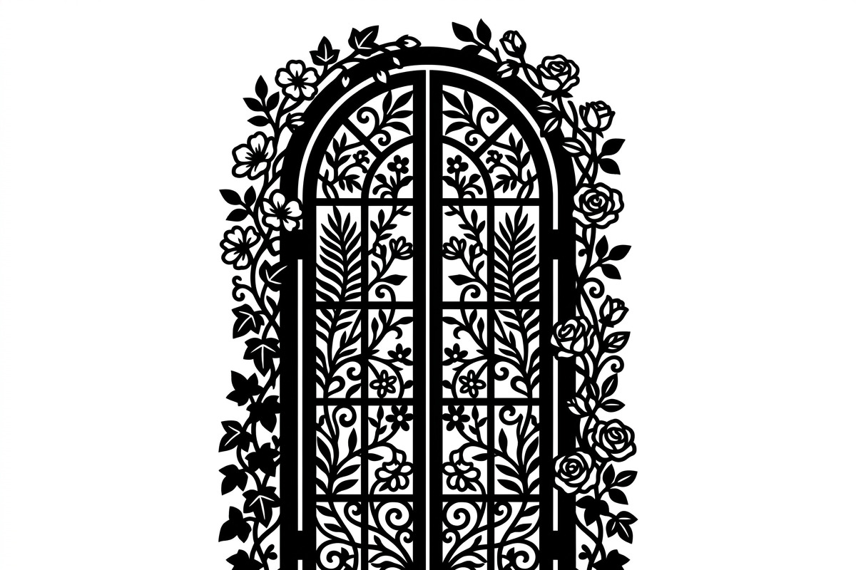 50 Floral French Window Ornament, a Decorative Illustration by Amazin_art (Photo 5 of 44)