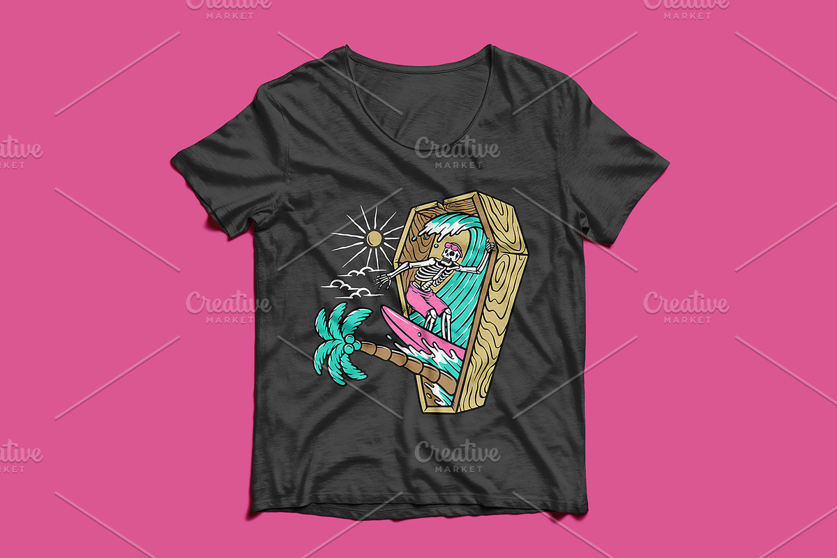 Surfing is a way to be free, a Person Illustration by gunaonedesign (Photo 3 of 3)