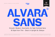 Alvara Sans High Contrast Family, a Sans Serif Font by Lettertype Studio (Thumbnail 1 of 15)