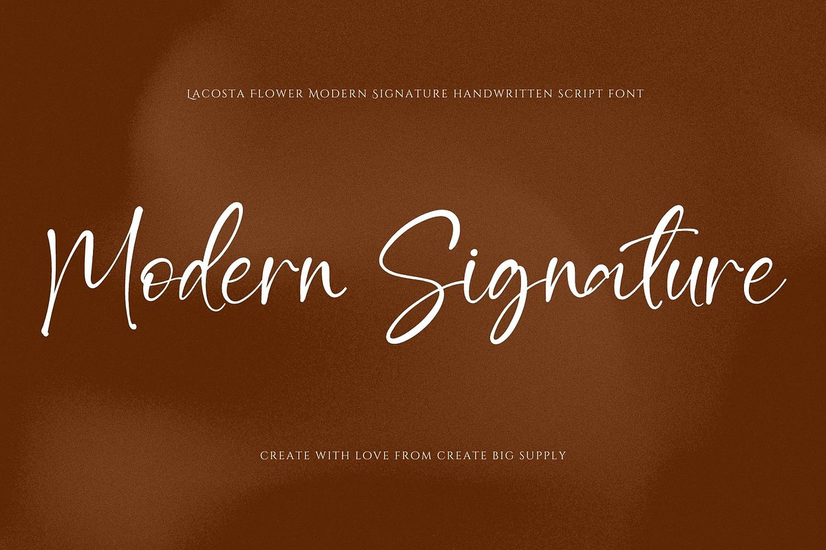 Lacoste Flower Signature Handwriting, a Handwritten Font by CreateBigSupply (Photo 6 of 10)