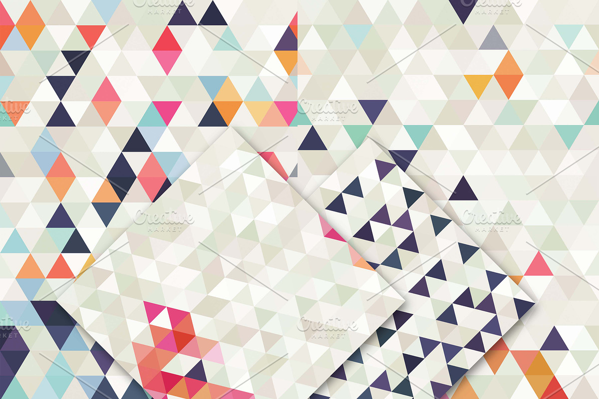 Seamless Digital paper Triangle preview 2
