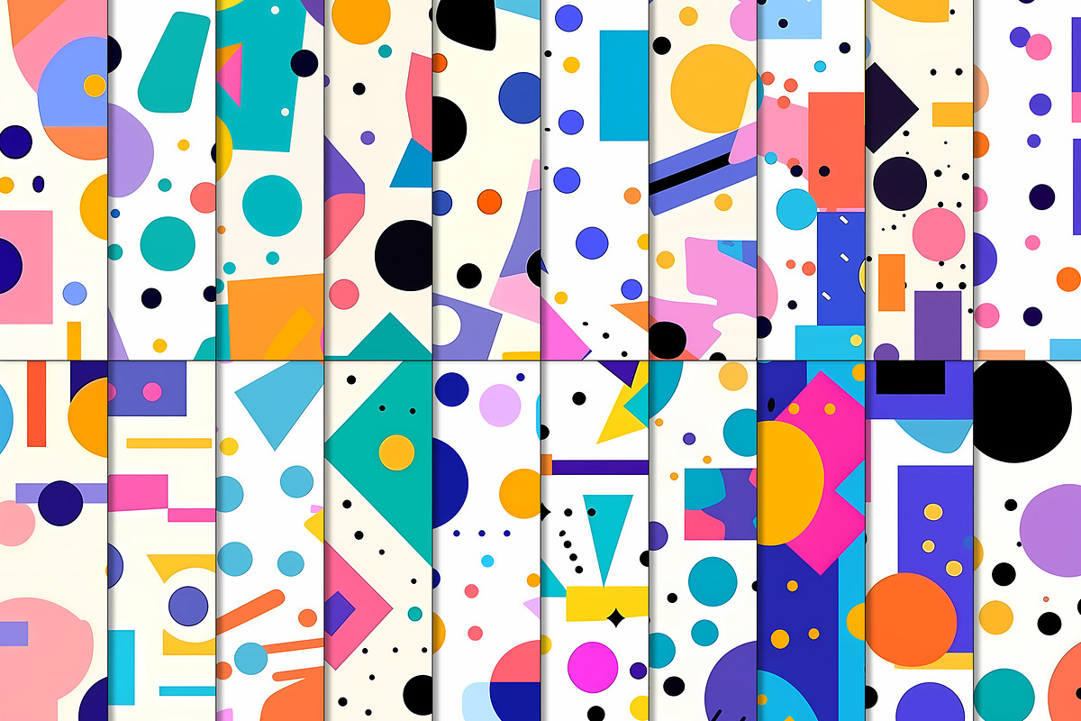 20 Seamless Soft Geometric Patterns, a Pattern Graphic by Nordic Design (Photo 4 of 9)