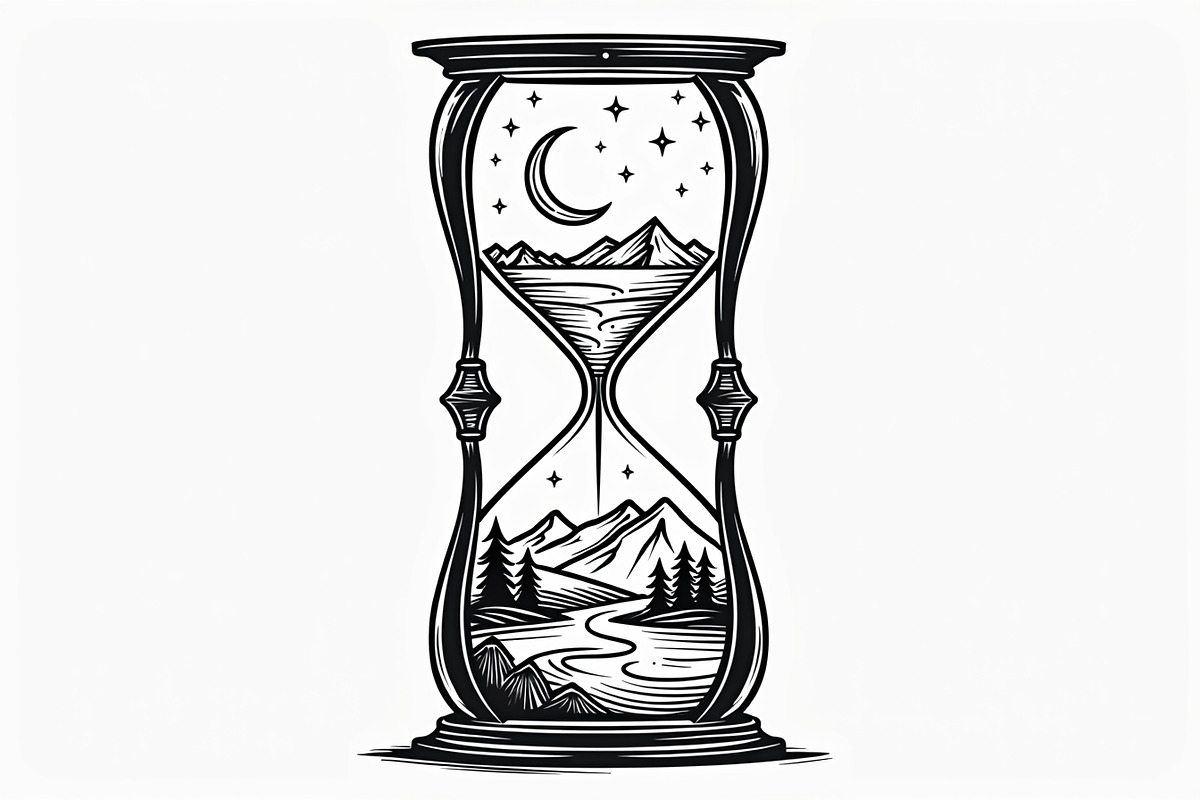 Hourglass Mountain Scene Set, an Illustration by BIPLOB EXPERT (Photo 7 of 7)