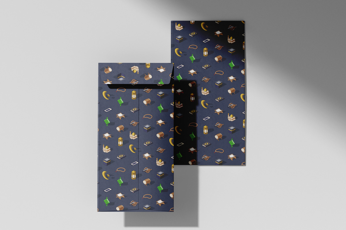 Isometric Ramadan Seamless Patterns, a Pattern Graphic by oelhoem (Photo 2 of 5)
