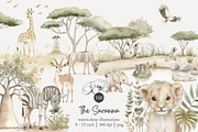 100 African savanna animals clip art, an Animal Illustration by Poppy Lane Studio (Thumbnail 1 of 12)