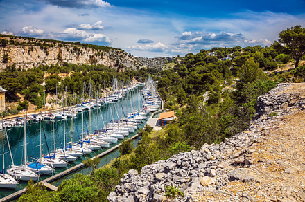 The sailboats moored in rows, a Nature Photo by kavram