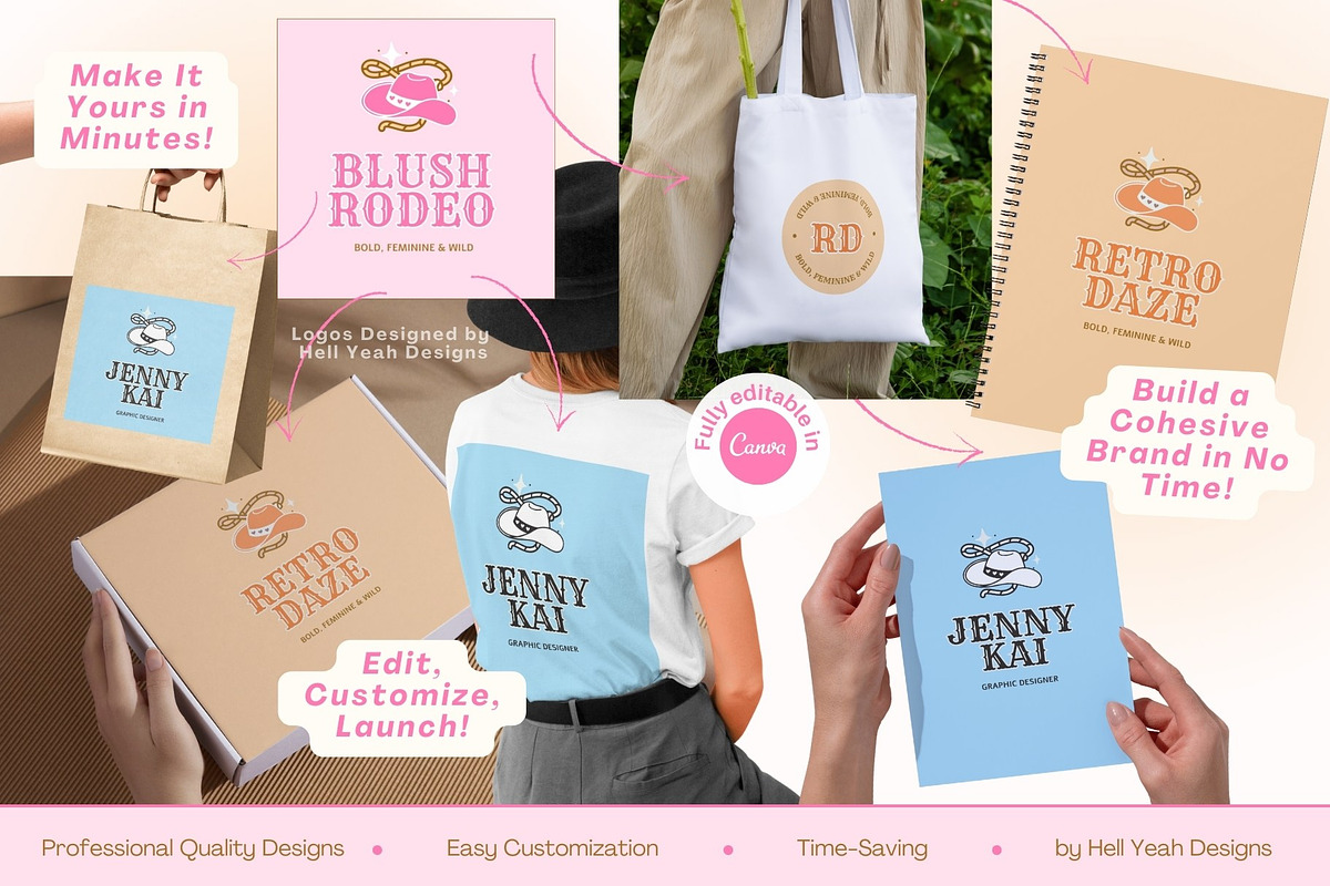 Blush Rodeo Logo Branding Kit preview 3