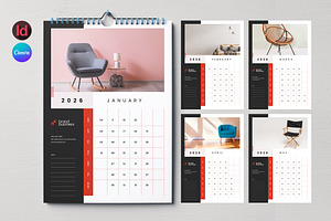 Canva Wall Calendar Layout 2026, a Stationery Template by Pixelpick