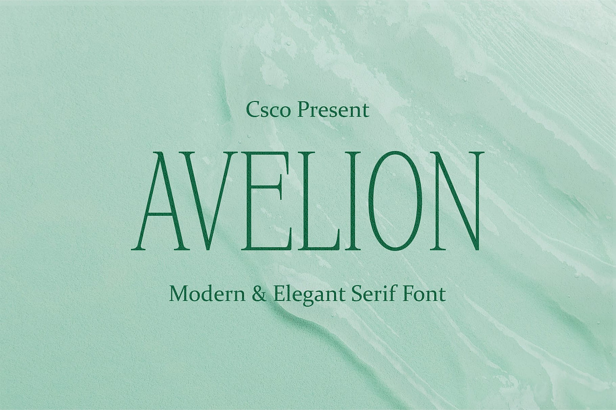 Avelion – Elegant Serif, a Font by Craft Supply Co. (Photo 1 of 8)