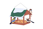 Bird feeders, houses for birds set, an Animal Illustration by Good Studio (Thumbnail 4 of 4)
