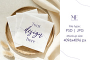 Cocktail Napkin Mockup, Paper Napkin, a Mockup by Mie Mockup Studio (Thumbnail 3 of 7)