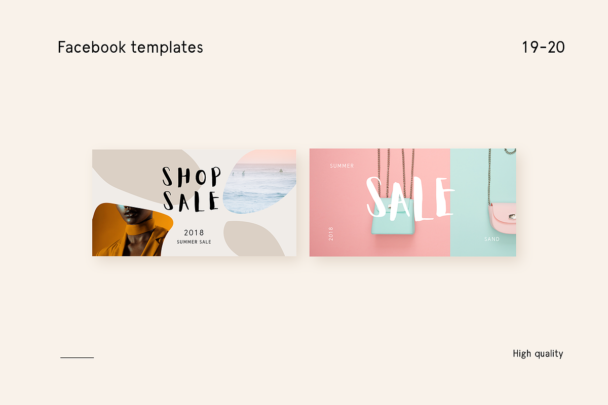 Minimal Facebook post templates, a Social Media Template by Wild Ones (Photo 7 of 10)