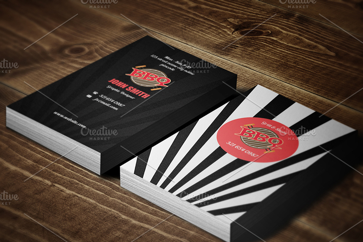 Creative BBQ Business Card, a Business Card Template by Awns Creators (Photo 2 of 4)