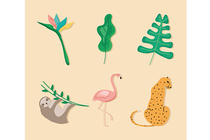 Tropical Three Animals