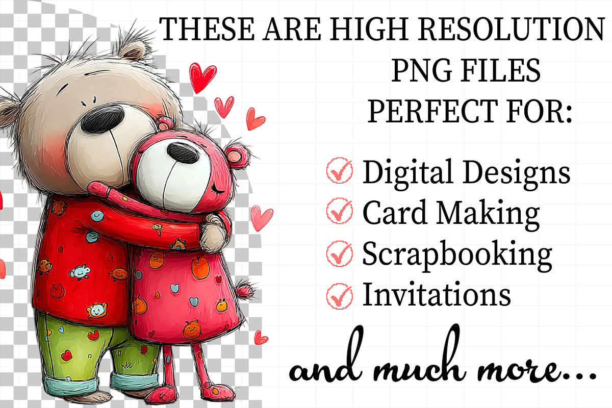 Valentines Teddy Bear Clipart, an Illustration by Daily.Designs (Photo 2 of 8)