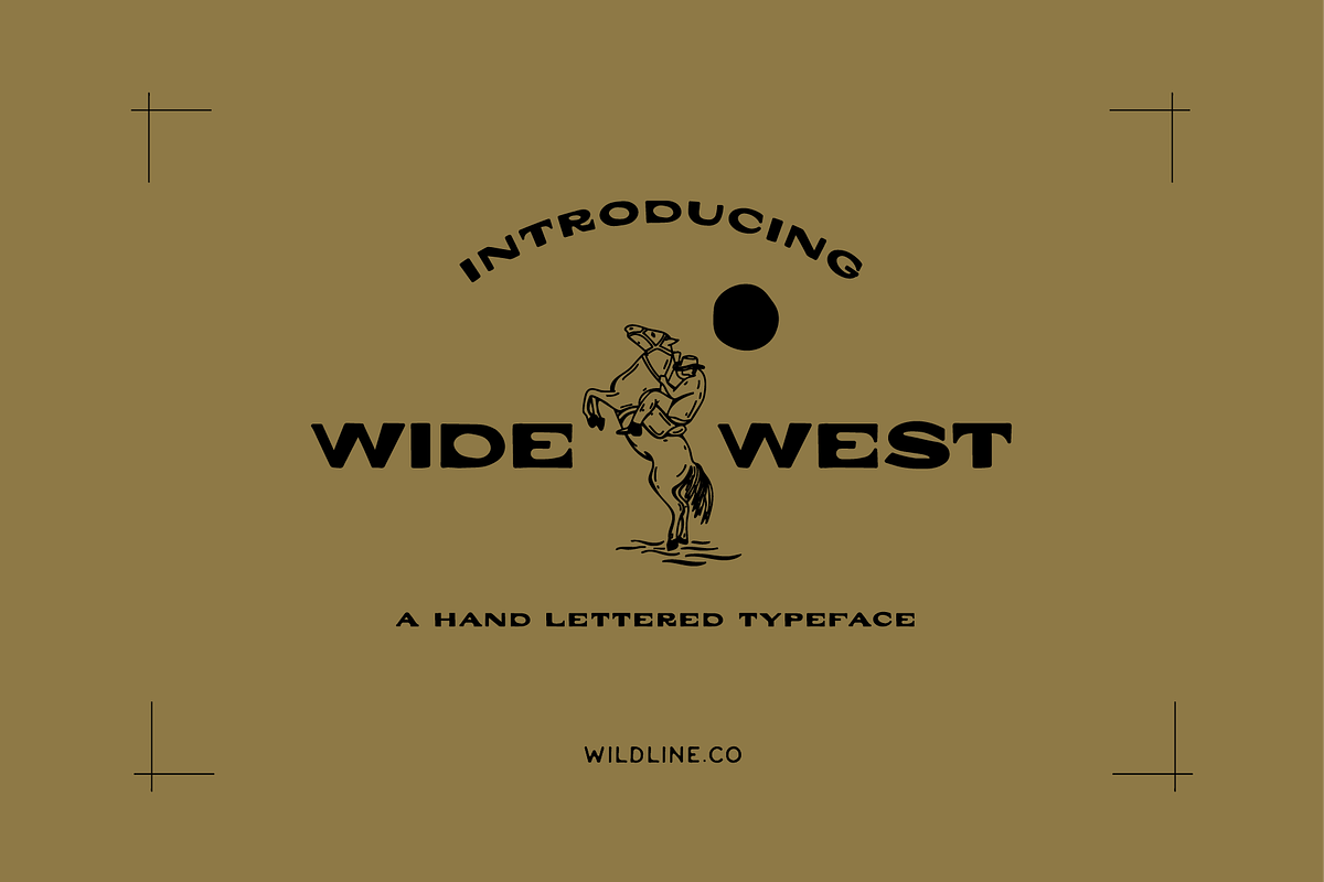 Wide West | A Hand Lettered Typeface, a Handwritten Font by Wildline.Co (Photo 1 of 5)