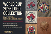 World Cup 2026 Soccer Badge EPS Set, an Object Graphic by NH graphic (Thumbnail 1 of 4)