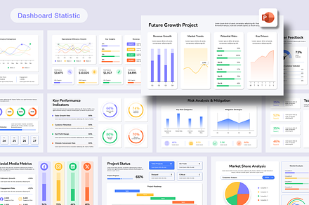 Dashboard Statistic Kit V.2, a Presentation Template by Template by Sixtysix