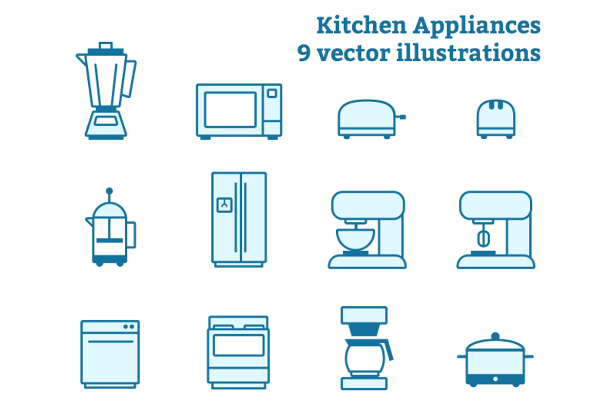 Kitchen Appliance Illustration, an Icon by JD Creative