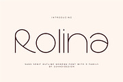 Rolina - Outline Family Font, a Sans Serif Font by suhadidesign (Thumbnail 1 of 12)
