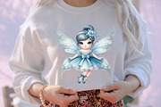 Watercolor Christmas Cute Fairy Clip, an Illustration by designcity5 (Thumbnail 4 of 5)