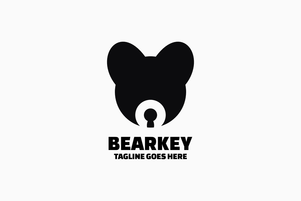 Bearkey Mascot Silhouette Logo, a Branding & Logo Template by Artnivora.Std