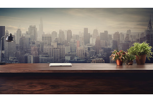 computer table office background ai, a Business Photo by pikepicture