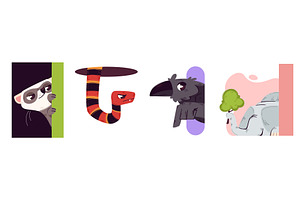 Peeking animal character, an Animal Illustration by art PVP - market