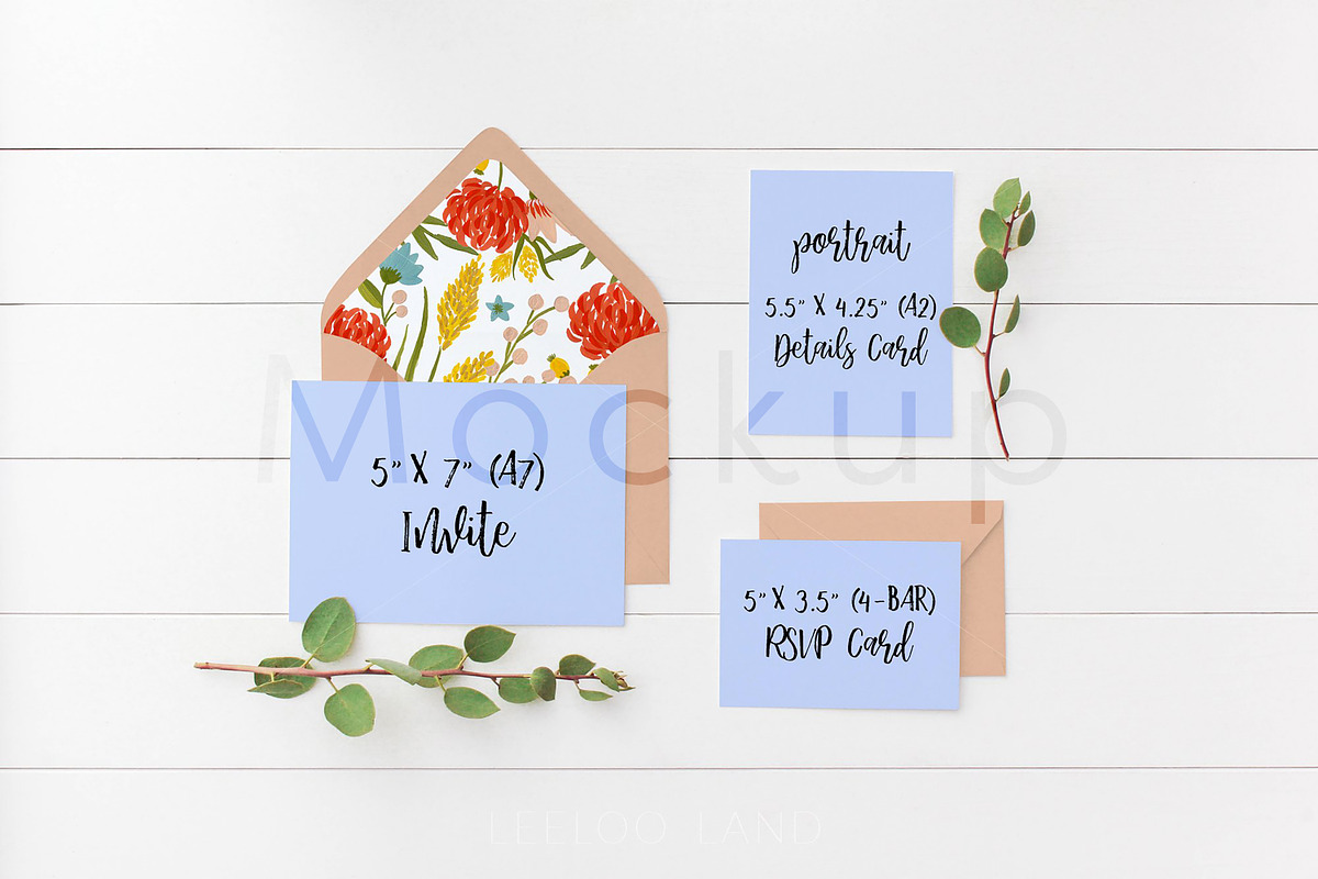 Wedding Suite Mockup - Manzanita S6, a Print Template by ILLONA GRAPHICS (Photo 4 of 5)