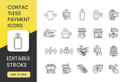 Contactless Payment Icon Set, an Outline Icon by Grand Design (Thumbnail 1 of 3)
