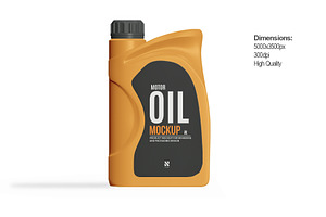 Motor Oil Bottle Mockup