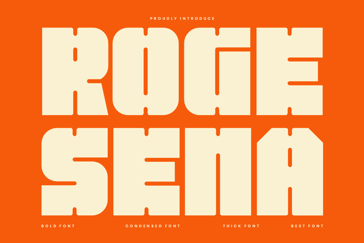 Roge Sena - Bold Sans Font, a Sans Serif Font by QR Design Studio (Photo 1 of 9)