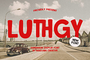 Luthgy Handmade Display Font, a Sans Serif Font by Maulana Creative (Thumbnail 1 of 7)