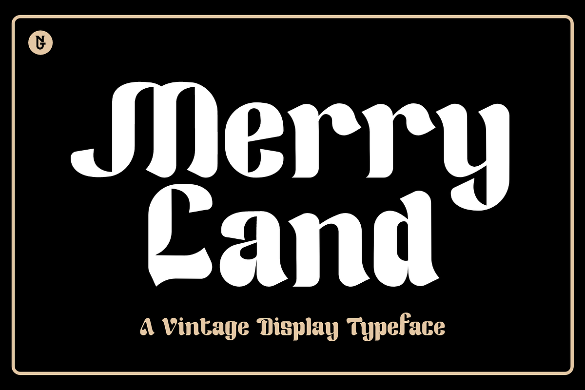 Merry Land Vintage Display, a Serif Font by Rasgood (Photo 1 of 6)