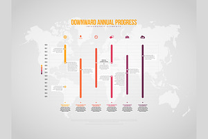 Downward Annual Progress Infographic