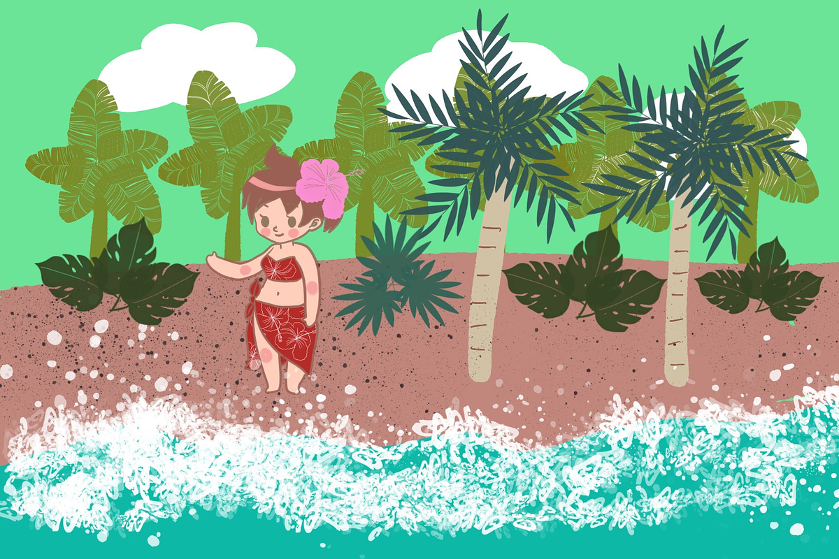 Tropical paradise procreate brush, a Brush Add-On by Meisanmui (Photo 6 of 7)