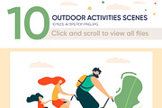 Outdoor Activities Vector Scenes, a Healthcare Illustration by Tera Vector (Thumbnail 2 of 2)
